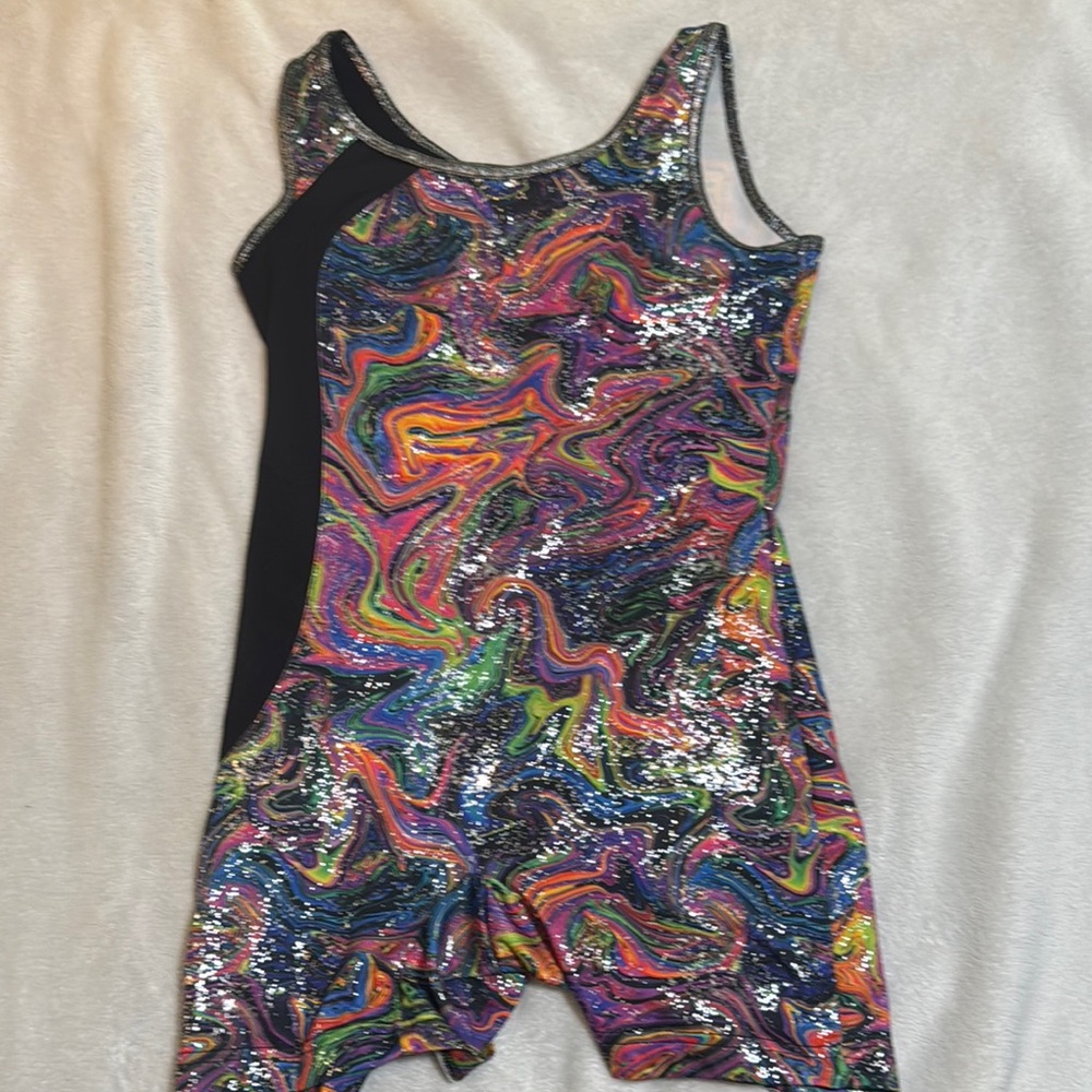 Colorful Swirl Patterned Leotard